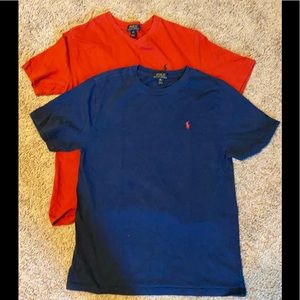 Ralph Lauren Boys XL cotton TShirt..red & blue